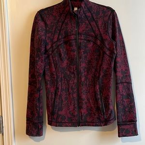 Lululemon Red and Black Zip Up Jacket Size 10